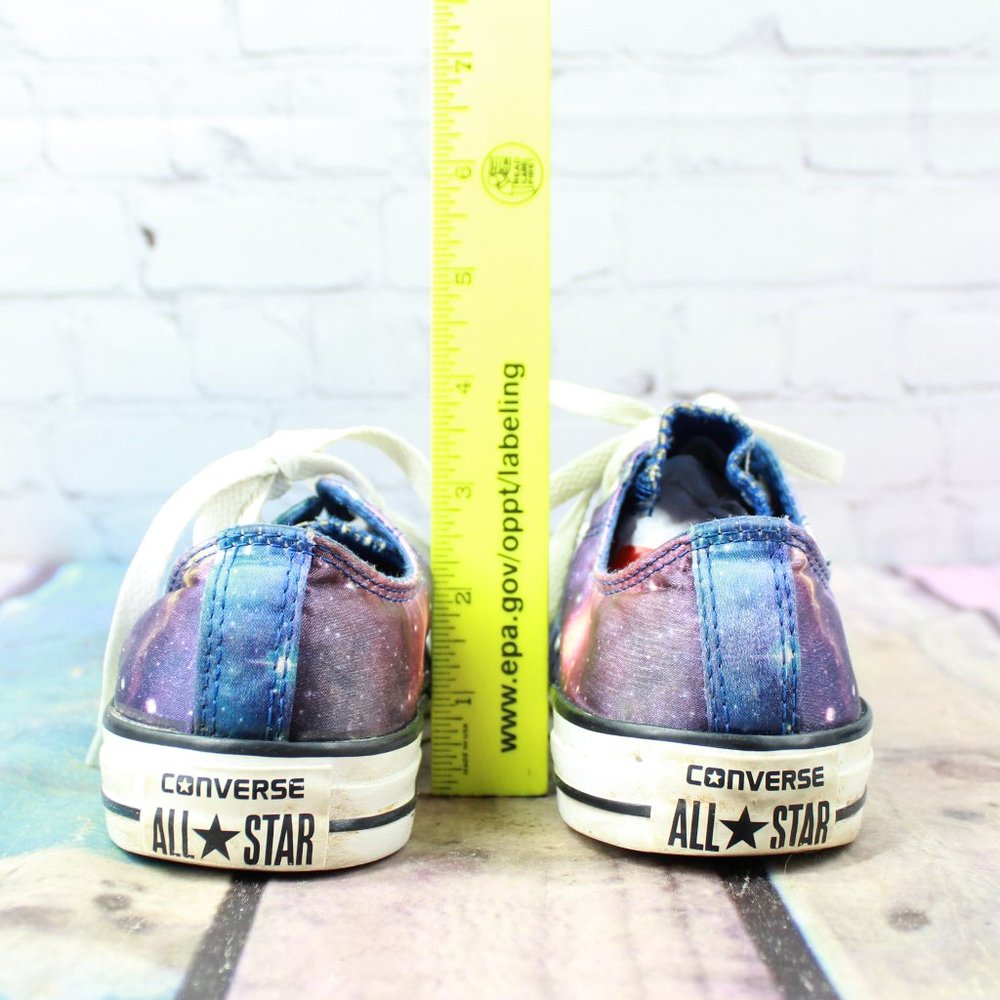 Converse All Star Low Satin Galaxy Midnight Lake Low Top Sneakers Size M 4 / L 6 - Picture 8 of 9